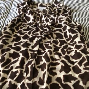 Sleeveless animal print blouse
